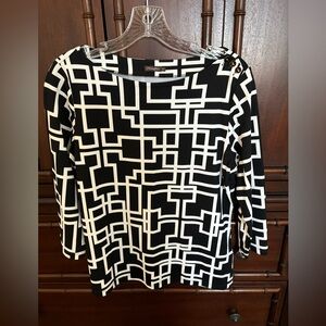 JMcLaughlin Size M Geometric Print Top